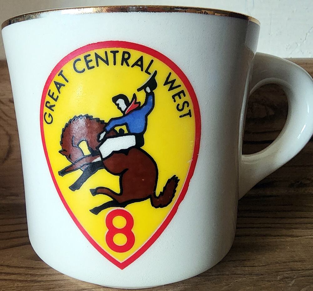 Vintage Boy Scouts of America Great Central West 8 Bronco Rodeo Mug Cup BSA